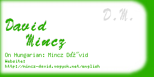 david mincz business card